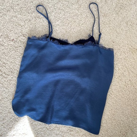 Heartloom Blue Satin cami, size XS - Picture 2 of 6